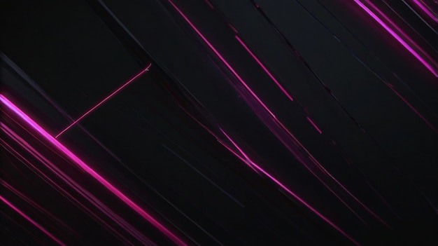 Dark grey black abstract background with Pink glowing lines design Generative Ai