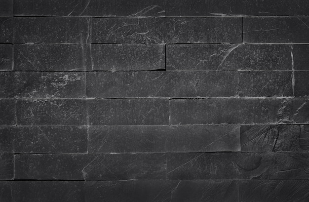 Dark grey black slate texture with high resolution, surface of stone brick wall for background 