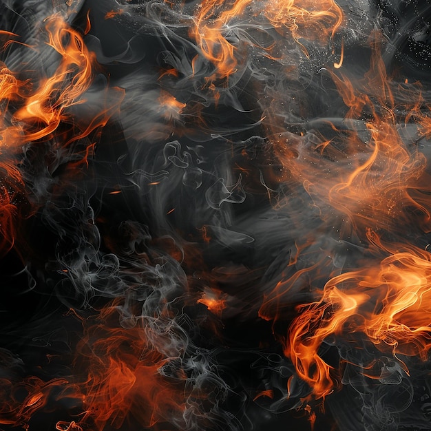 Photo dark grey fire background