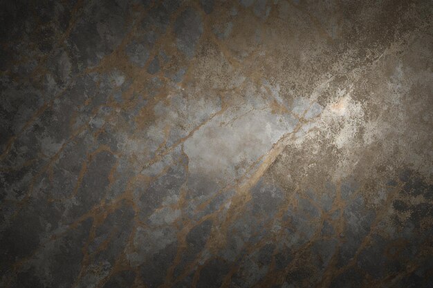 A dark grey marble with a white and gold background.