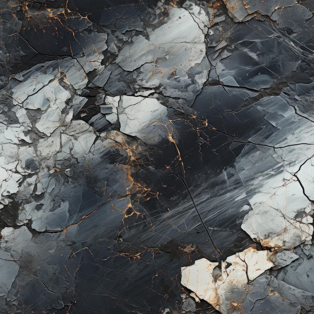 Dark and Gritty Grungy Texture with Black and White Marble Style AI Generated