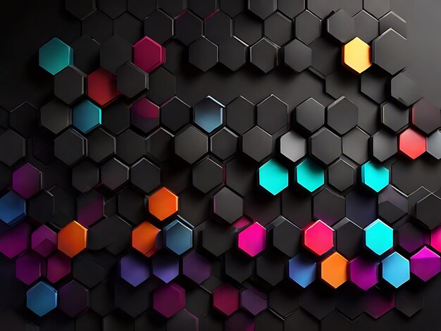 dark hexagonal background ai generated