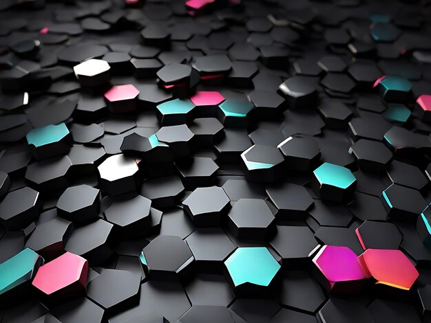 dark hexagonal background ai generated