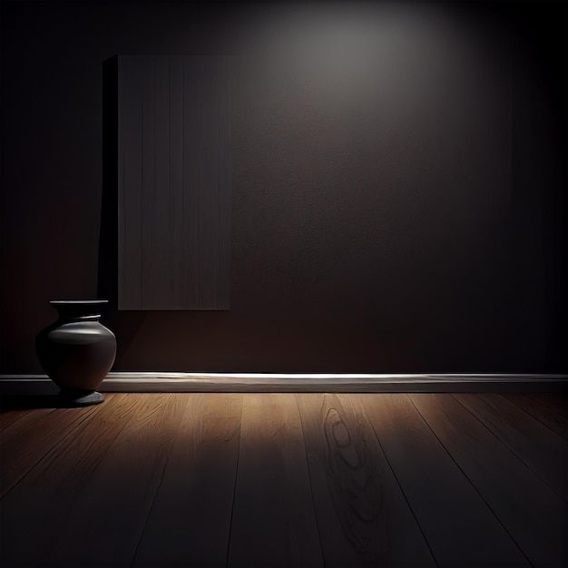 Dark modern studio room for a photo shoot product or service advertising AI generated image