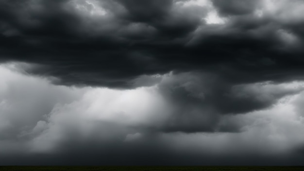 Dark moody storm clouds Ominous warning