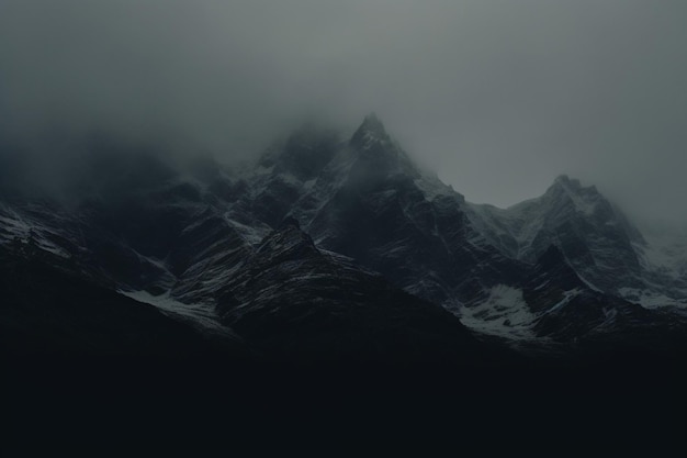 Photo dark mountains images background and copy space