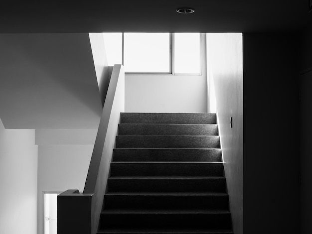 Dark mysterious stairs in building