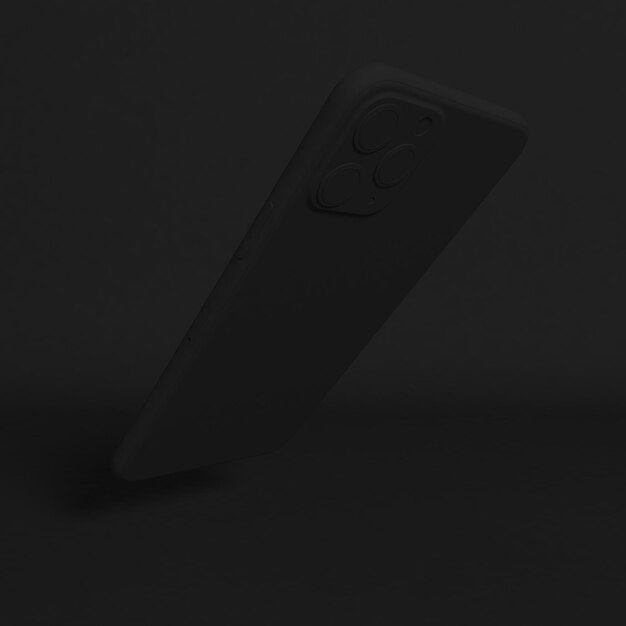 Dark Phone 11 Back Right View Isolated In Black Background