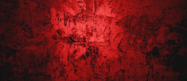 Dark red Wall Texture Background Halloween background scary Red and Black grunge background with scratches