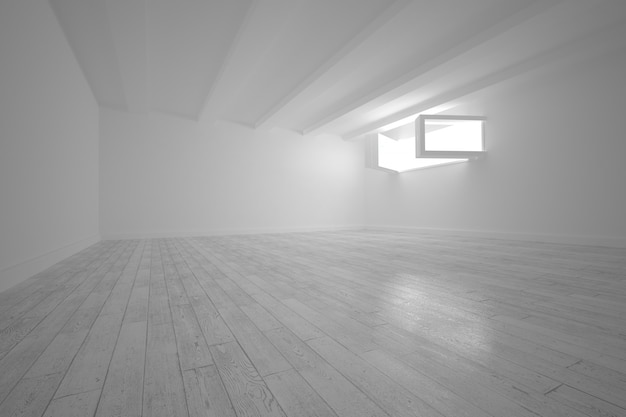 Dark room with opened windows