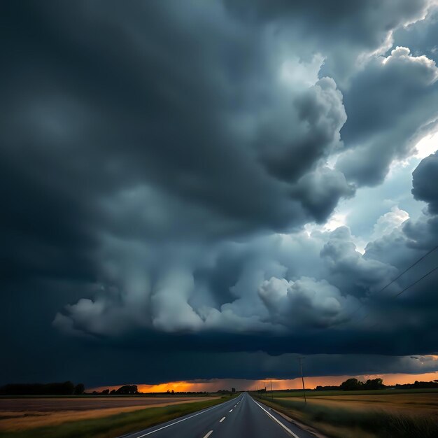 Dark Skies Before a Thunderstorm Develops