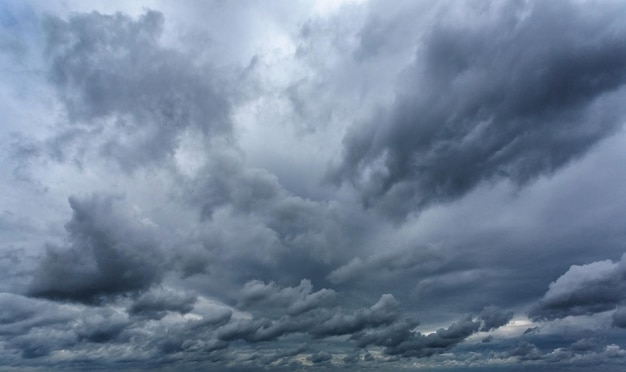 Dark sky with storm clouds