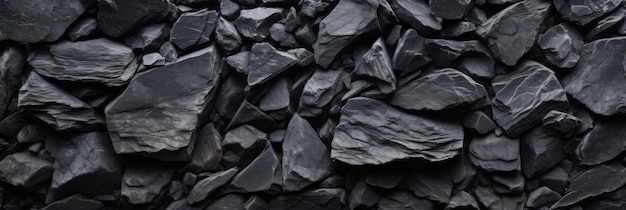 Dark slate stone textured background natural monochrome surface