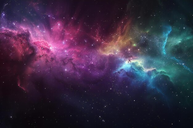 A dark space background with stars and nebulae creating an ethereal atmosphere the galaxy is fille