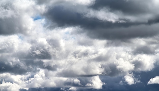 Dark storm clouds in the sky on a cloudy autumn day