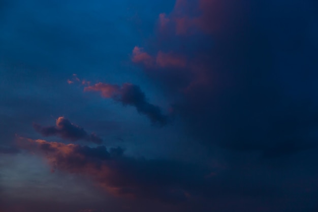 Dark stormy sky Gloomy clouds Overcast weather