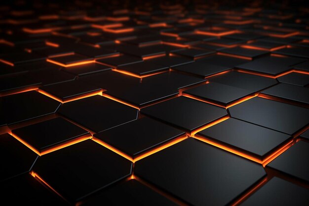 Photo dark technology hexagonal background