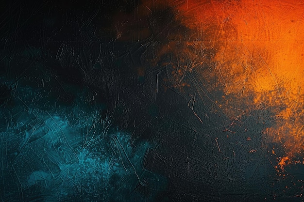 Dark Vibrant Gradient Background in Orange and Blue