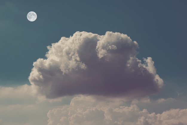 dark vintage cloud with moon background