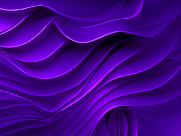 Dark violet paper waves abstract banner design Elegant wavy vector background