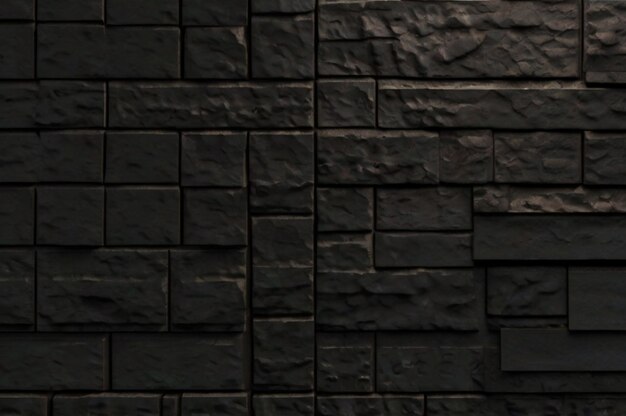 Photo a dark wall with a dark background and dark grey tiles