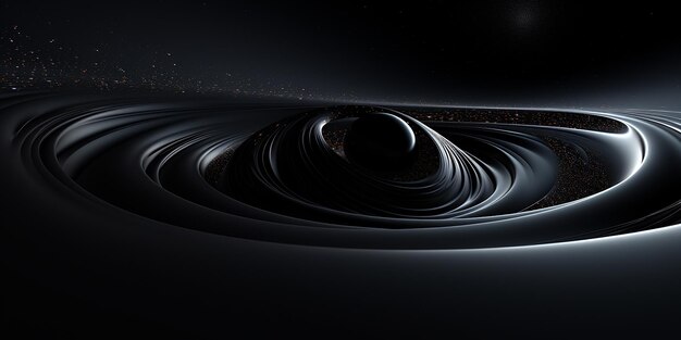 Photo dark warp black hole mobius strip