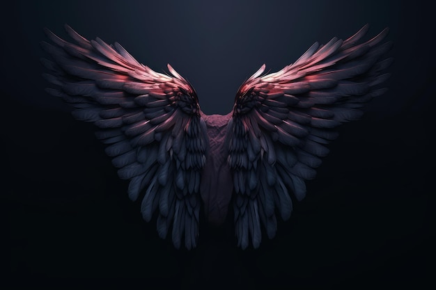 Dark wings background Generate Ai