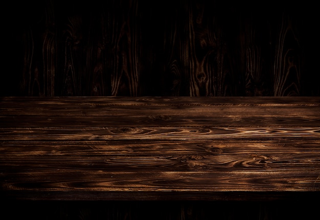 Dark wooden table