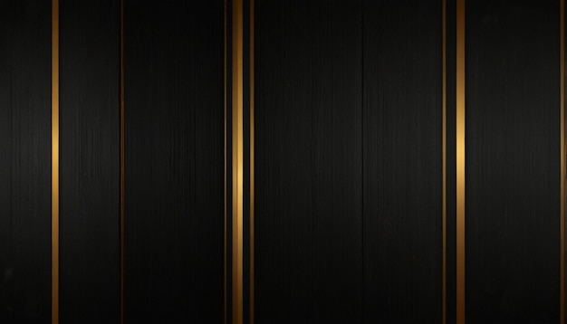 a dark wooden wall with a gold frame and a black background with a gold color