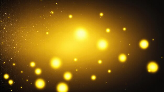 Dark Yellow Glow Particle Abstract Digital Background