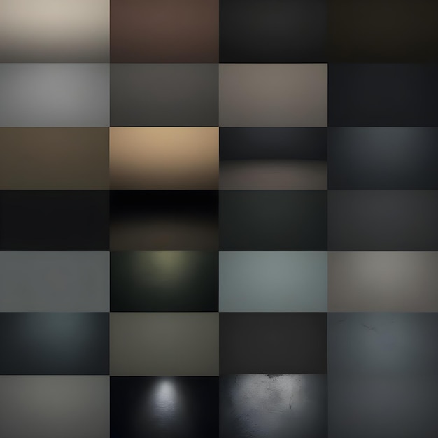 Photo a darkcolored wall with squares that say the light