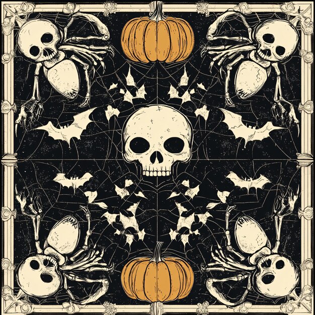 Photo darkcore halloween pattern