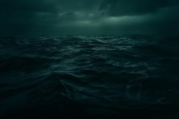 Photo darkened sea