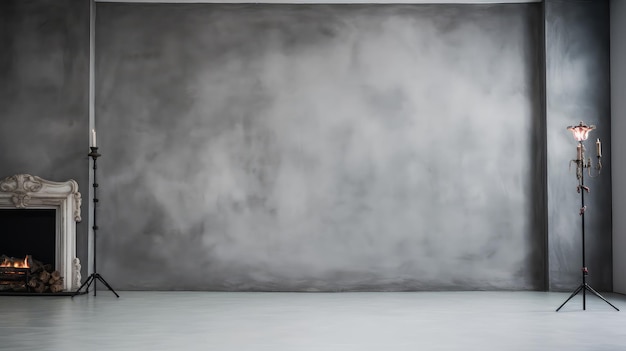 Photo darker gray studio background wall