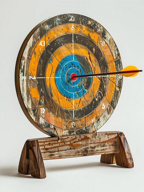 Photo a dart board with the numbers 10 and 7 on it