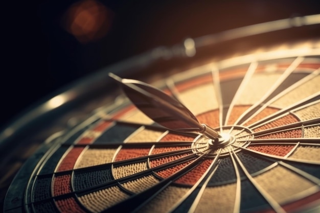 Darts target with arrows business concept ai generative