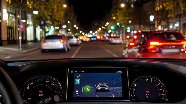 a dashboard of a car with the time of 11 00 on it