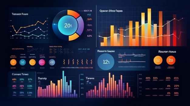 data analytics report Infographic with graph