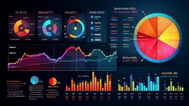 data analytics report Infographic with graph