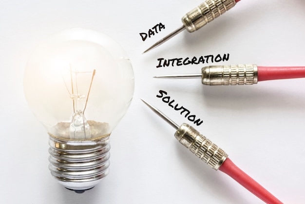 data integration solution dart run to idea bulb lamp target