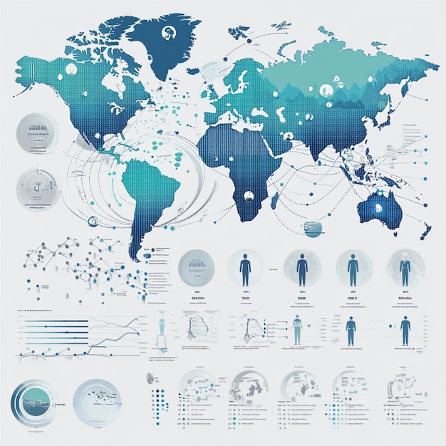 Photo data visualization of patient demographics and health trends