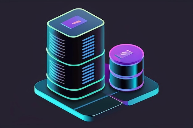 Database Server Isometric Icon