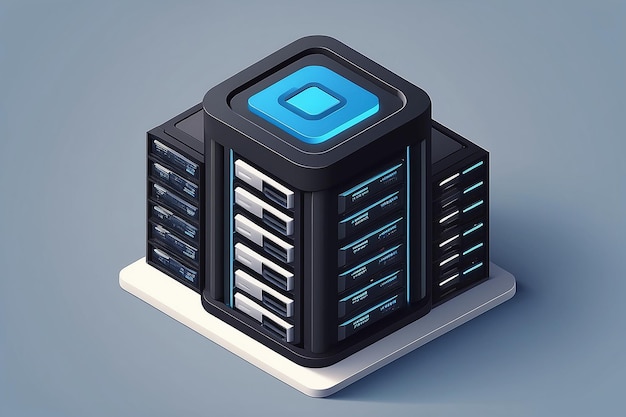 Database Server Isometric Icon