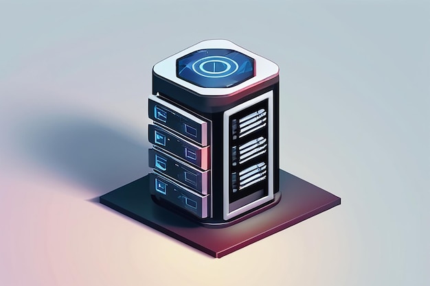 Database Server Isometric Icon