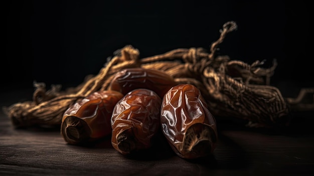 Dates on a black background with a black background