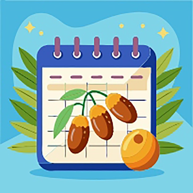 Dates food vector illustration