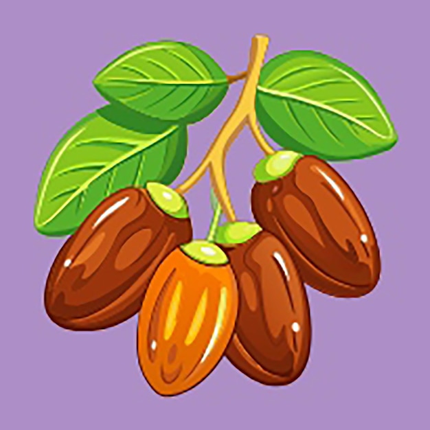 Dates food vector illustration