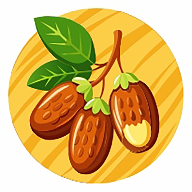 Dates food vector illustration