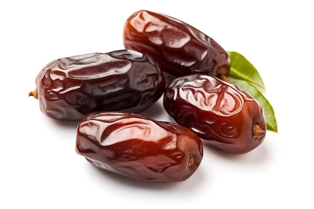 Dates fruit isolated on a white background generate ai