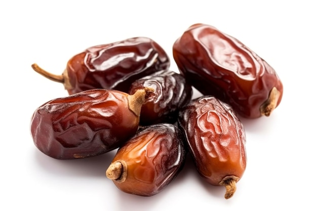 Dates fruit isolated on a white background generate ai